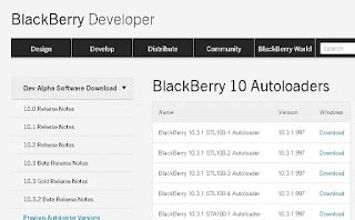 developer.blackberry.com autoloader